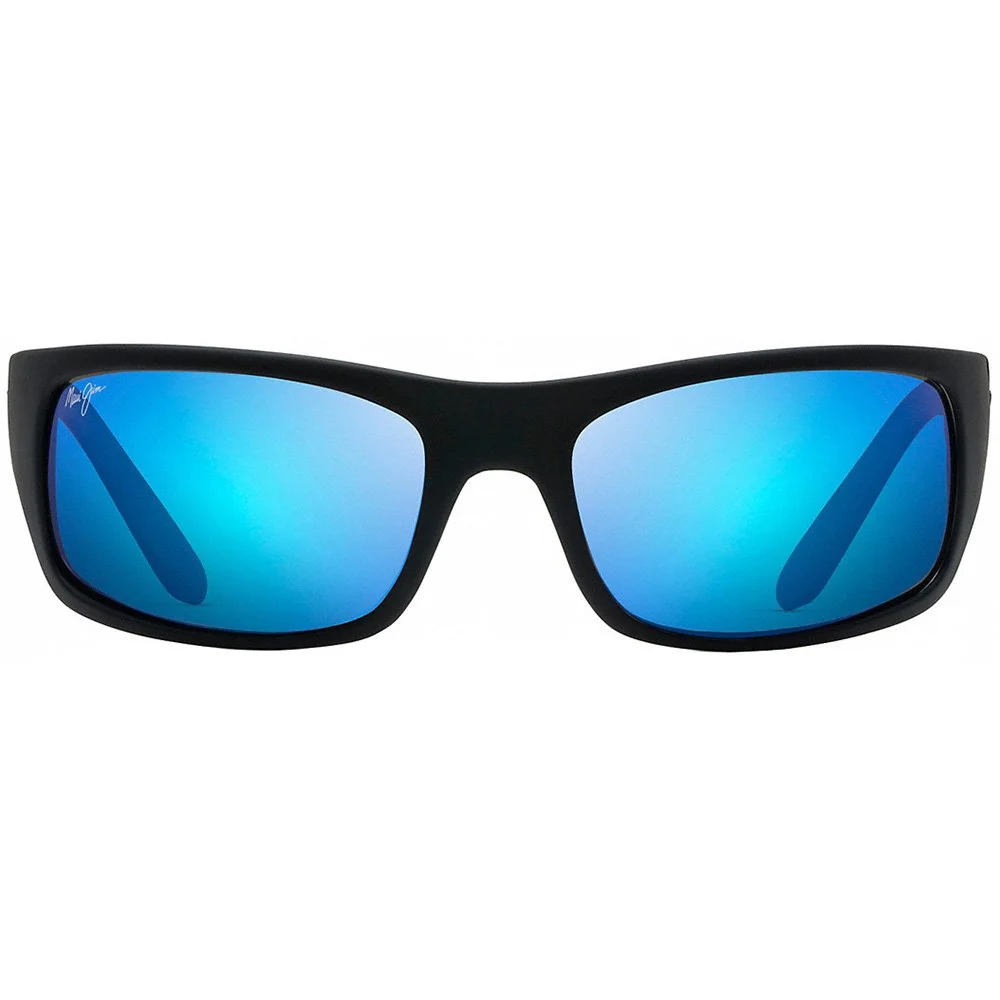 Lunettes De Soleil Maui Jim Peahi Black Matte Rubber Bleu Hawai Minéral SuperThin 3 Lunettes De Soleil Maui Jim Peahi Black Matte Rubber Bleu Hawai Minéral SuperThin