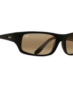 Lunettes De Soleil Maui Jim Peahi Noir Mat Caoutchouc Hcl Bronze Minéral Superthin