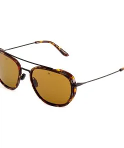 Lunettes De Soleil Vuarnet Vl1907 Edge Large Ecaille Noir Brown Polar