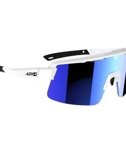 Lunettes De Soleil AZR Road Rx Vernie Blanc Irisé Bleu Photochromic