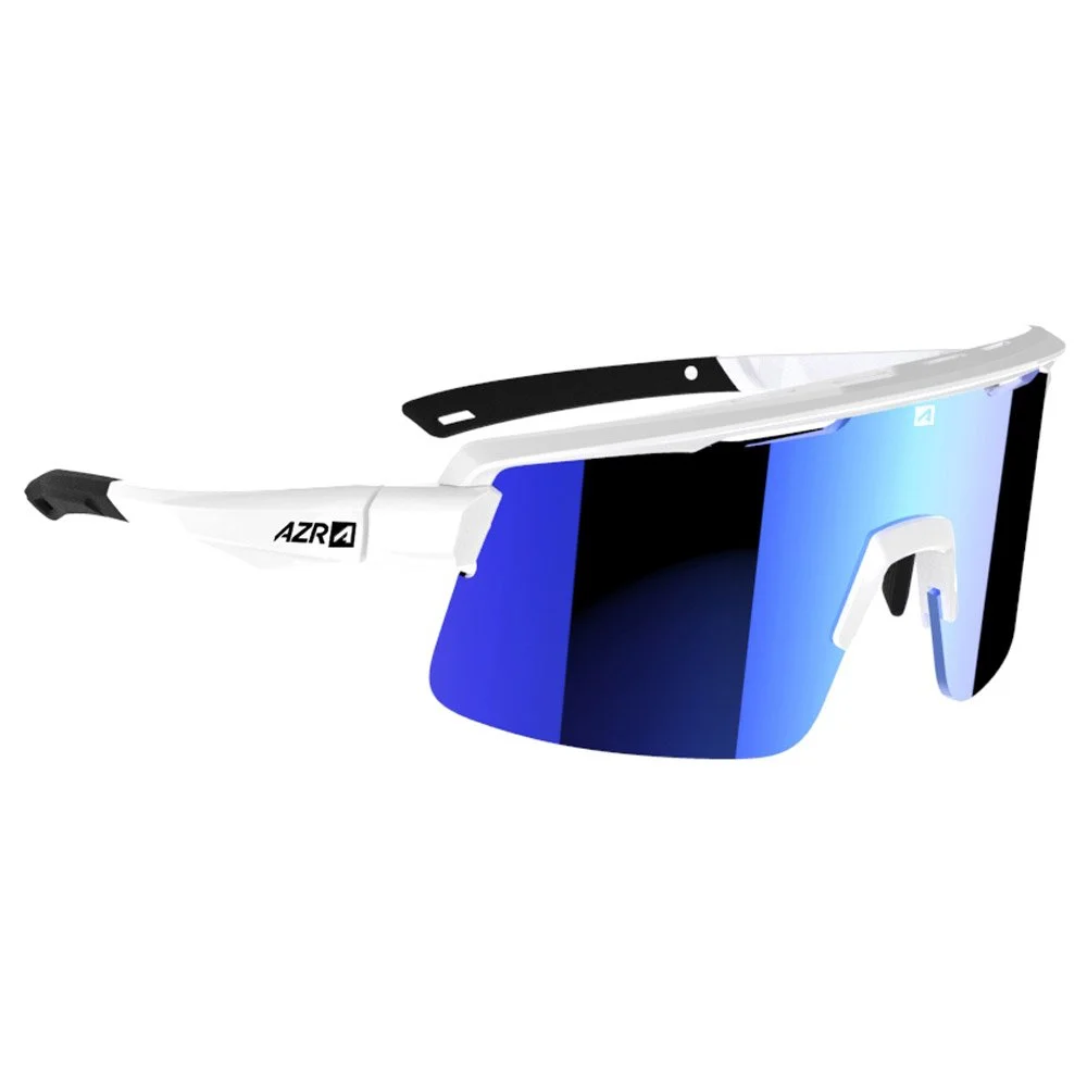 Lunettes De Soleil AZR Road Rx Vernie Blanc Irisé Bleu Photochromic 3 Lunettes De Soleil AZR Road Rx Vernie Blanc Irisé Bleu Photochromic
