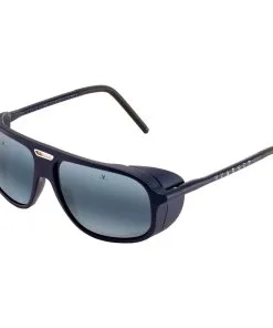 Lunettes De Soleil Vuarnet Ice 1811 Large Bleu Foncé Metal Mat Argent Polarlynx