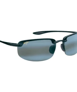Lunettes De Soleil Maui Jim Hookipa Noir Brillant Gris Neutre Polycarbonate Bidegrade