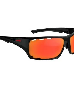 Lunettes De Soleil AZR Land Vernie Noir Multicouche Rouge