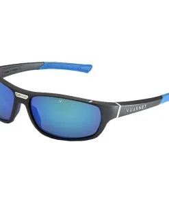 Lunettes De Soleil Vuarnet Racing Small Noir Métalisé Ble Grey Polar Blue Flash
