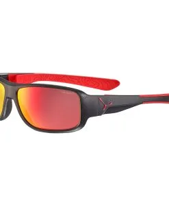Cébé Lunettes De Soleil Cebe S'Path Black Red Matte Zone Blue Light Grey Cat.3 Red