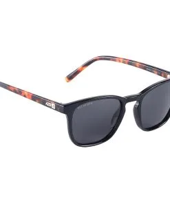 Lunettes De Soleil AZR Money Vernie Noir Ecaille Gris Polarized