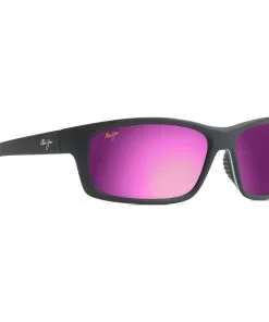 Lunettes De Soleil Maui Jim Kanaio Coast Noir Mat Blanc Bleu Maui Sunrise MauiBrilliant