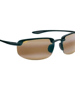 Lunettes De Soleil Maui Jim Hookipa Noir Brillant Hcl Bronze Polycarbonate Bidegrade