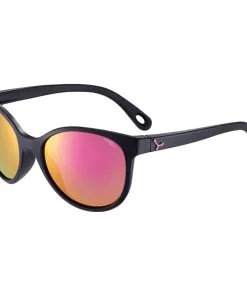 Cébé Lunettes De Soleil Cebe Ella Matt Black Pink Zone Blue Light Grey Cat.3