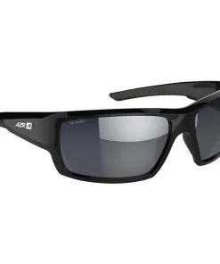 Lunettes De Soleil AZR Run Noire Vernie Gris Miroir Polarisant