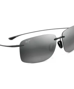 Lunettes De Soleil Maui Jim Hema Gloss Black Maui Pure Lt Bi-gradient Grey