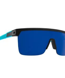 Lunettes De Soleil Spy Flynn 50/50 Soft Matte Black Translucent Blue Happy Gray Green Dark Blue Spectra Mirror