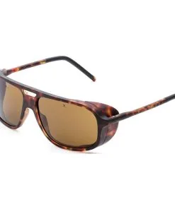 Lunettes De Soleil Vuarnet Ice 1811 Ecaille Mat Metal Or Brown Polar