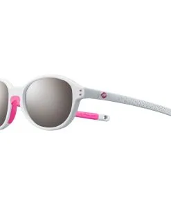 Lunettes De Soleil Julbo Frisbee Gris Clair Rose Fluo Spectron 3+ Silver Flash