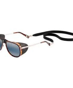 Lunettes De Soleil Vuarnet Glacier Large Ecaille Noir Blue Polarlynx